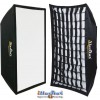 SBUF70100HCA135 - Boîte à lumière (Facilement repliable comme un parapluie) - 70x100cm avec Diffuseur & Grille nids d'abeilles