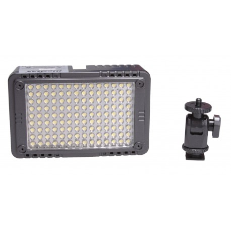 Lampe LED pour caméra Vidéo & Photo 7W - LEDC-7W - 5500°K - Pour 5 batteries AA / Batterie Li-ion 7.4V / extern: DC 5.8-9V