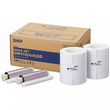 DNP 2 rouleaux de papier Standard 10x15cm (300 feuilles) pour DP-QW41