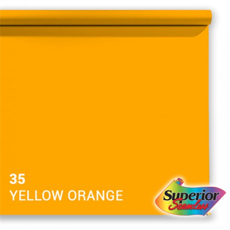 Rouleau de papier de fond - 35 Yellow-Orange 1,35 x 11m