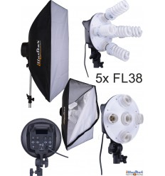 Kit Flash Studio Insignia - Maître/esclave AC - 2 Têtes 72W - N.I.B.
