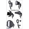 SLBTCNBS - Support flash cobra type T avec sabot flash (Canon/Nikon) pour baïonnette Bowens-S - illuStar