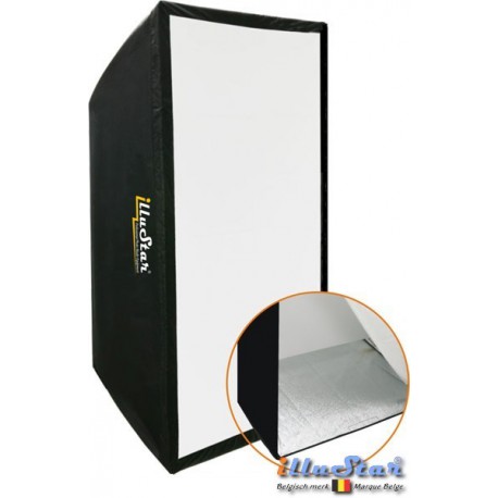 SB80120A144 - Boîte à lumière - Softbox 80x120cm - pivotant sur 360° - repliable - avec sac - illuStar